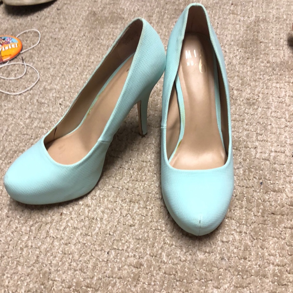 Blue platform stiletto - Picture 2 of 3
